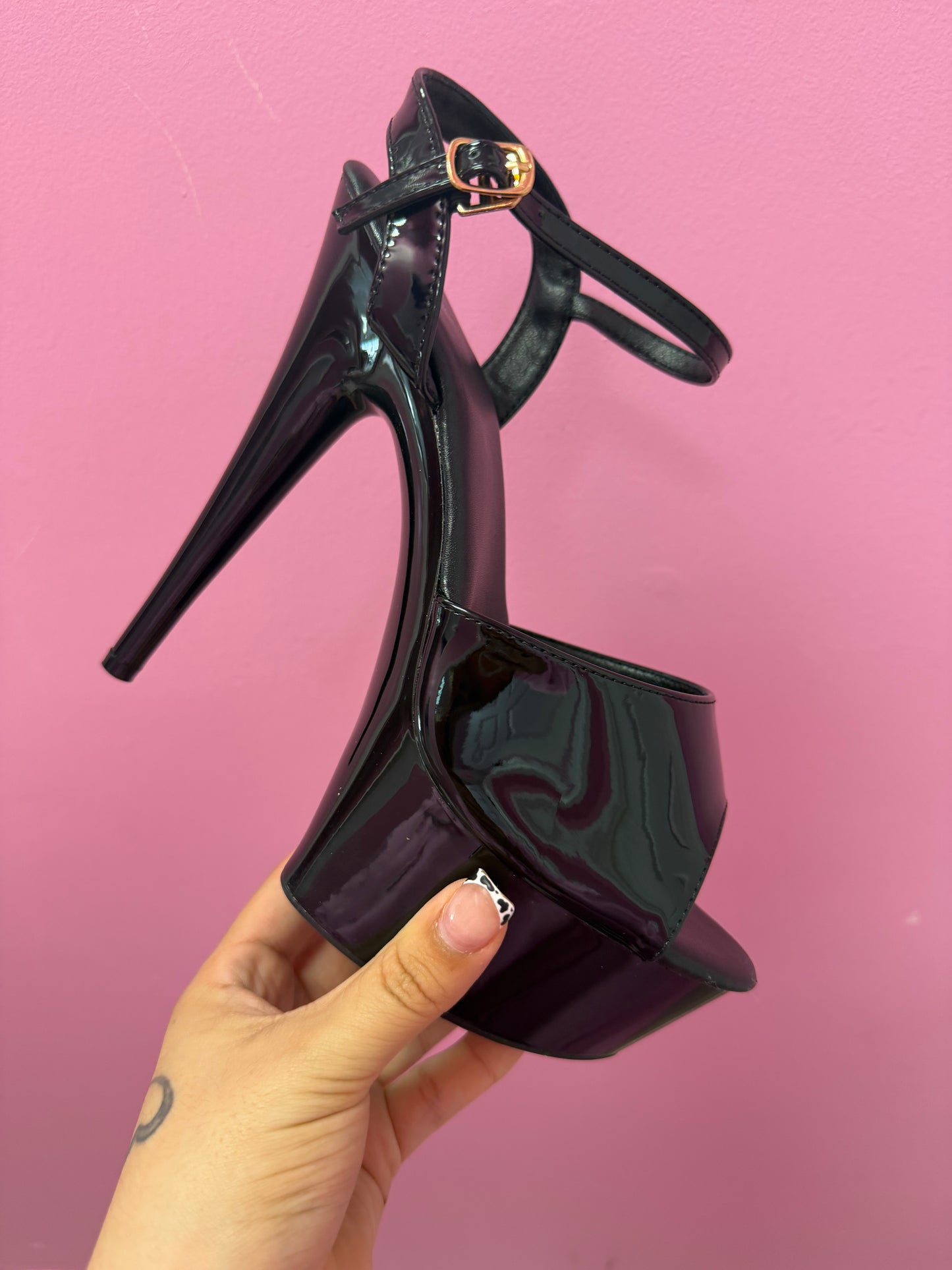 Strap Black Heel