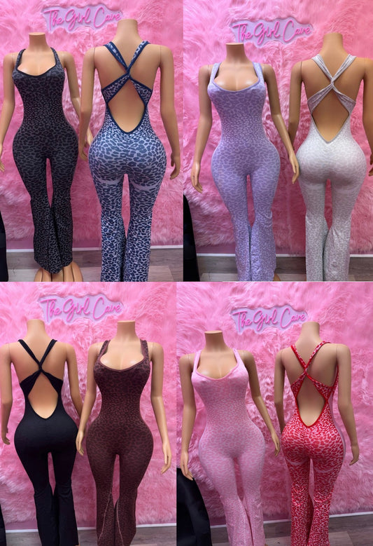 Cheetah Butt Scrunch Jumpsuit