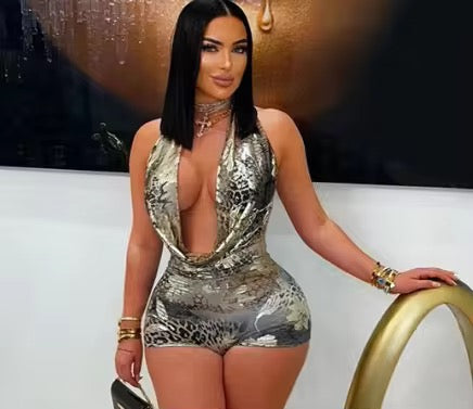 Cowl Neck Romper