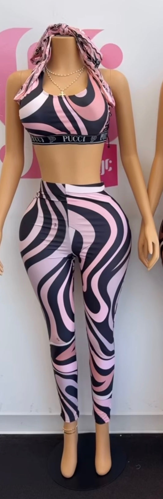 Light Pink Pink Pucc Pant Bra Set