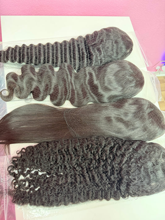 Closure 5x5 Transparent Virgin Wigs 210% Density