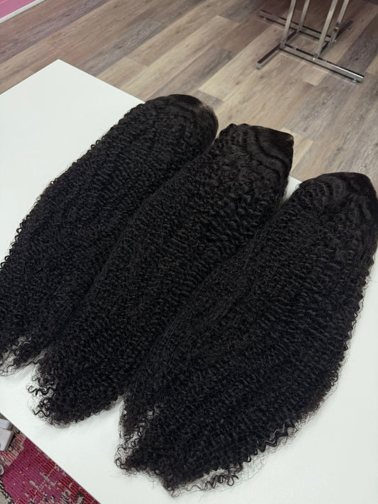 Kinky Curly  13x6 Transparent Virgin Wigs 210% Density
