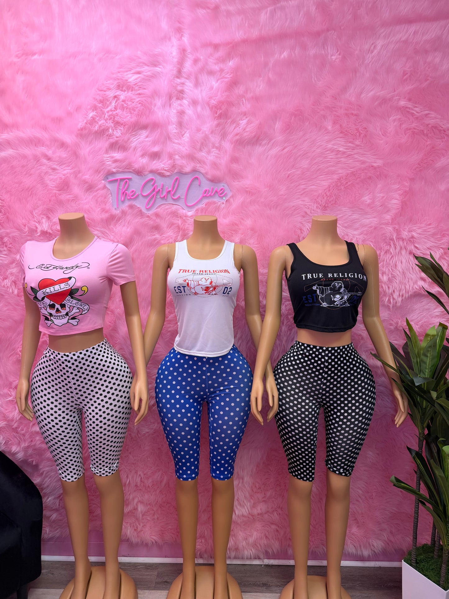 Polka Dot Capri Sets