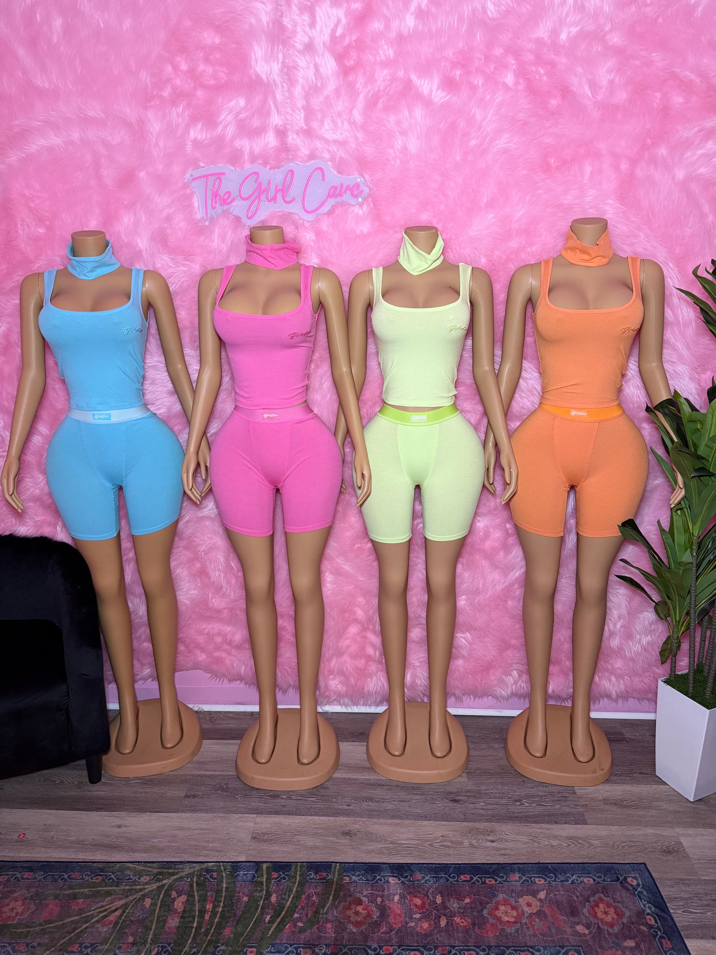 Girl Cave Ribbed Tank Set W/ Headband