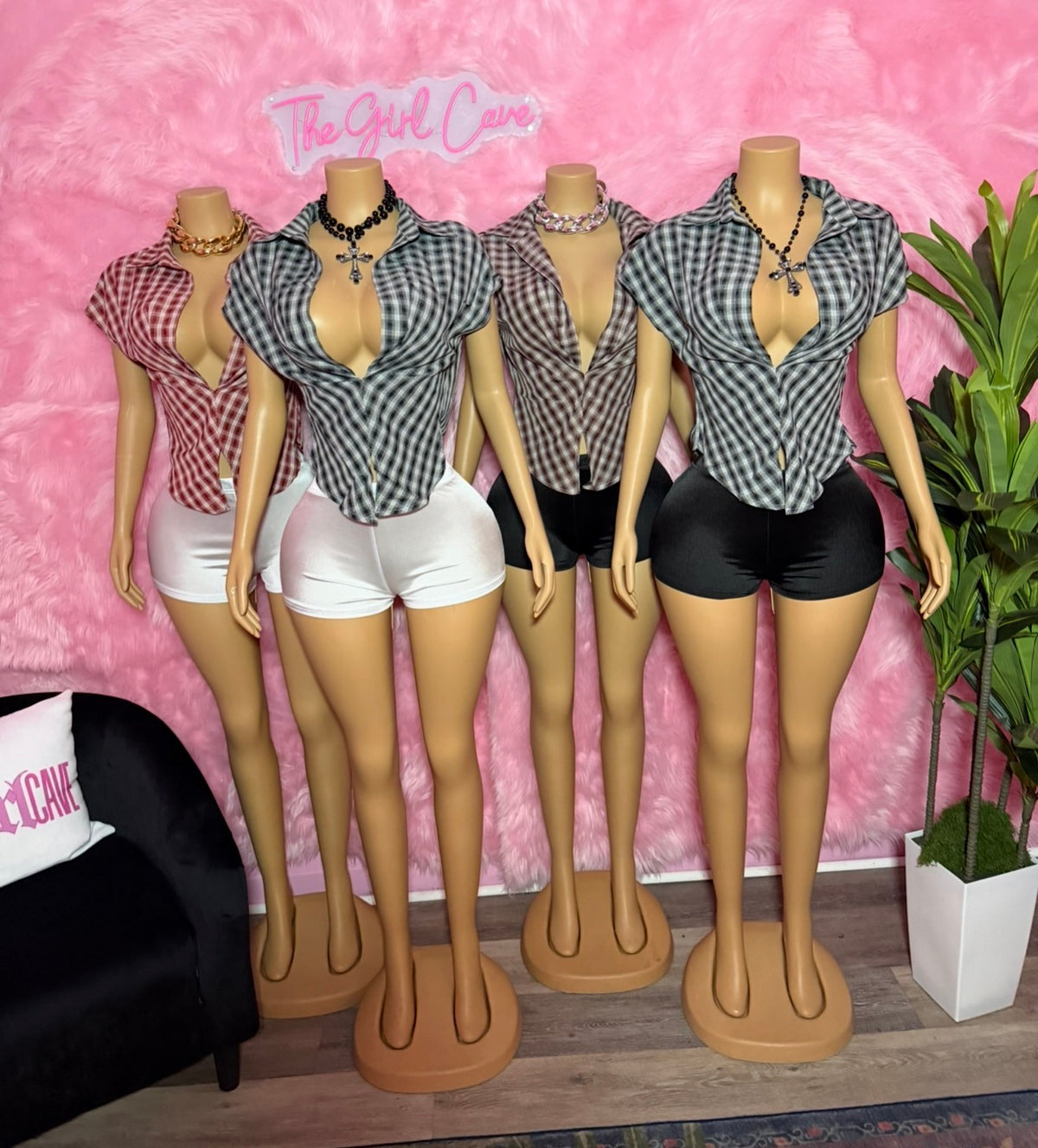 Plaid Short Set