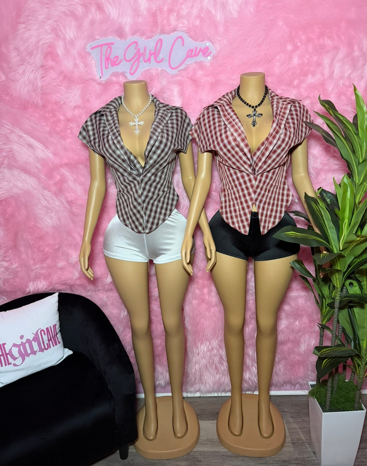Plaid Short Set