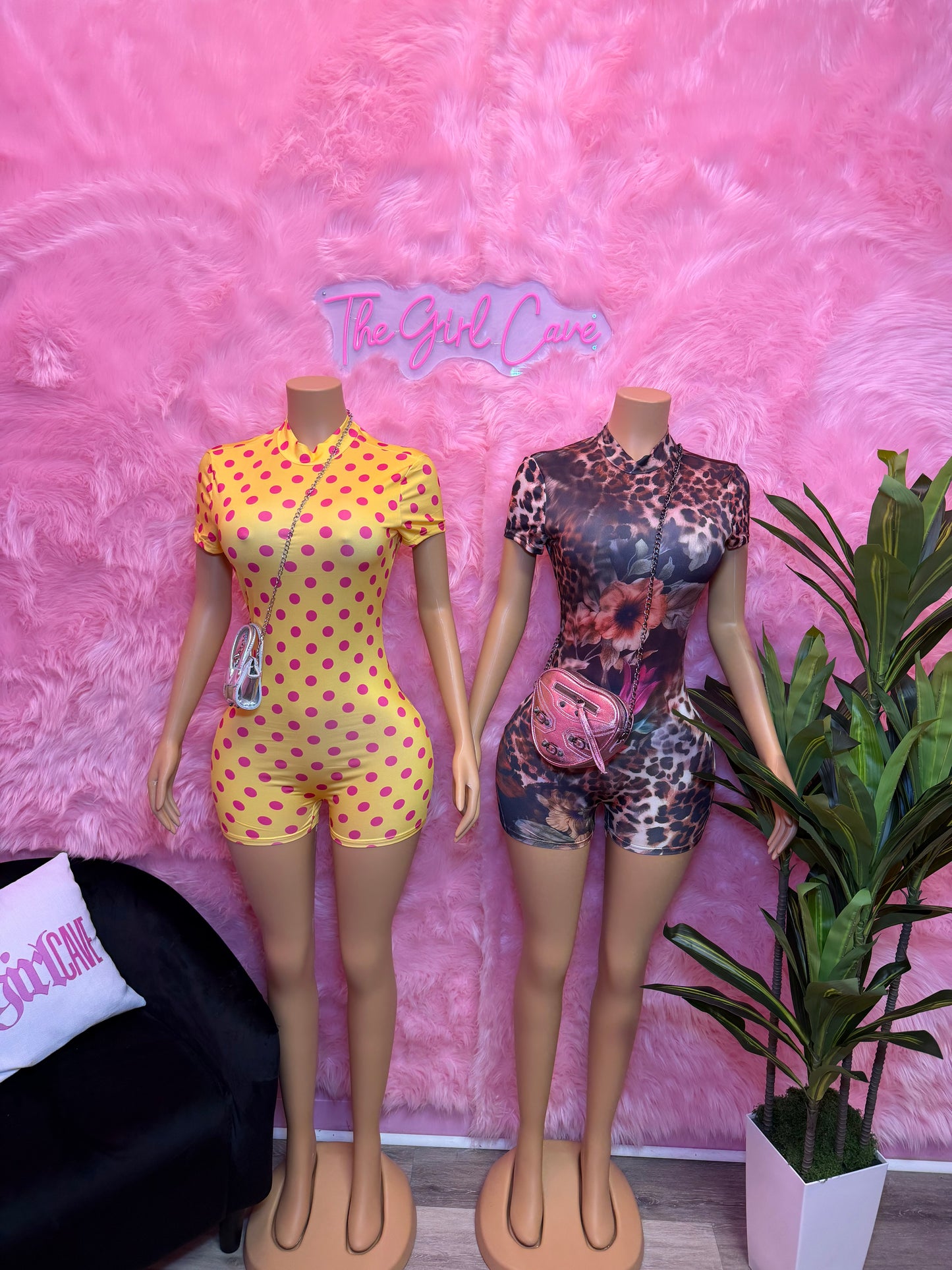 Backless Print Rompers