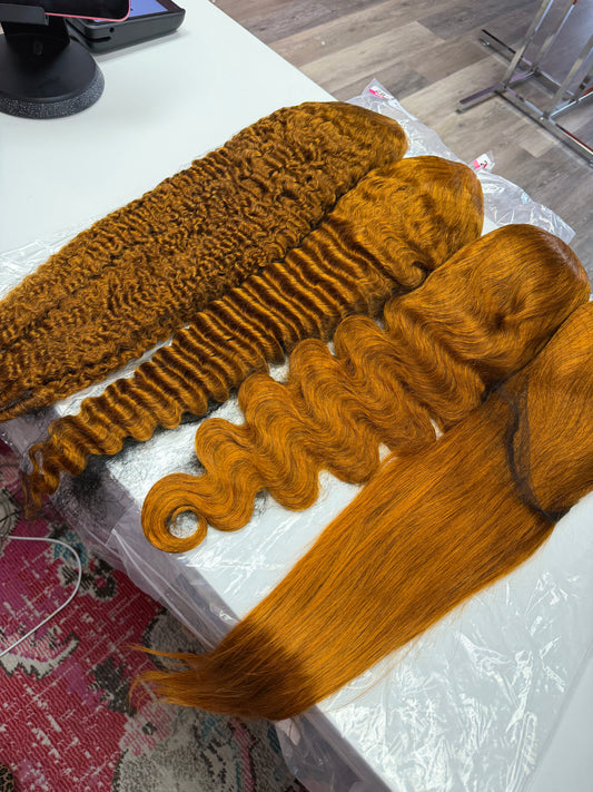Ginger 13x6 Transparent Virgin Wigs 210% Density