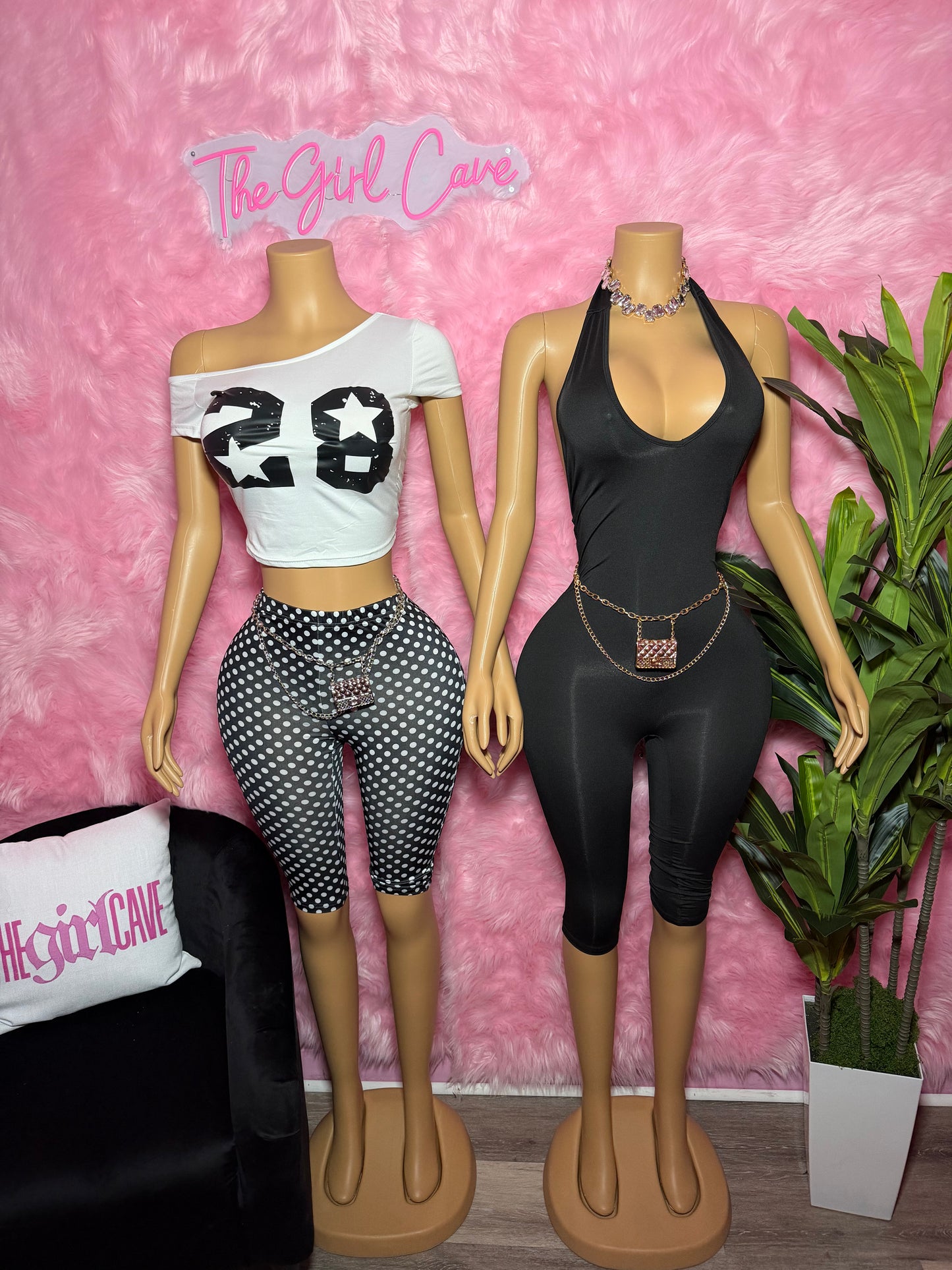 28 Capri Set/ Black Jumpsuit