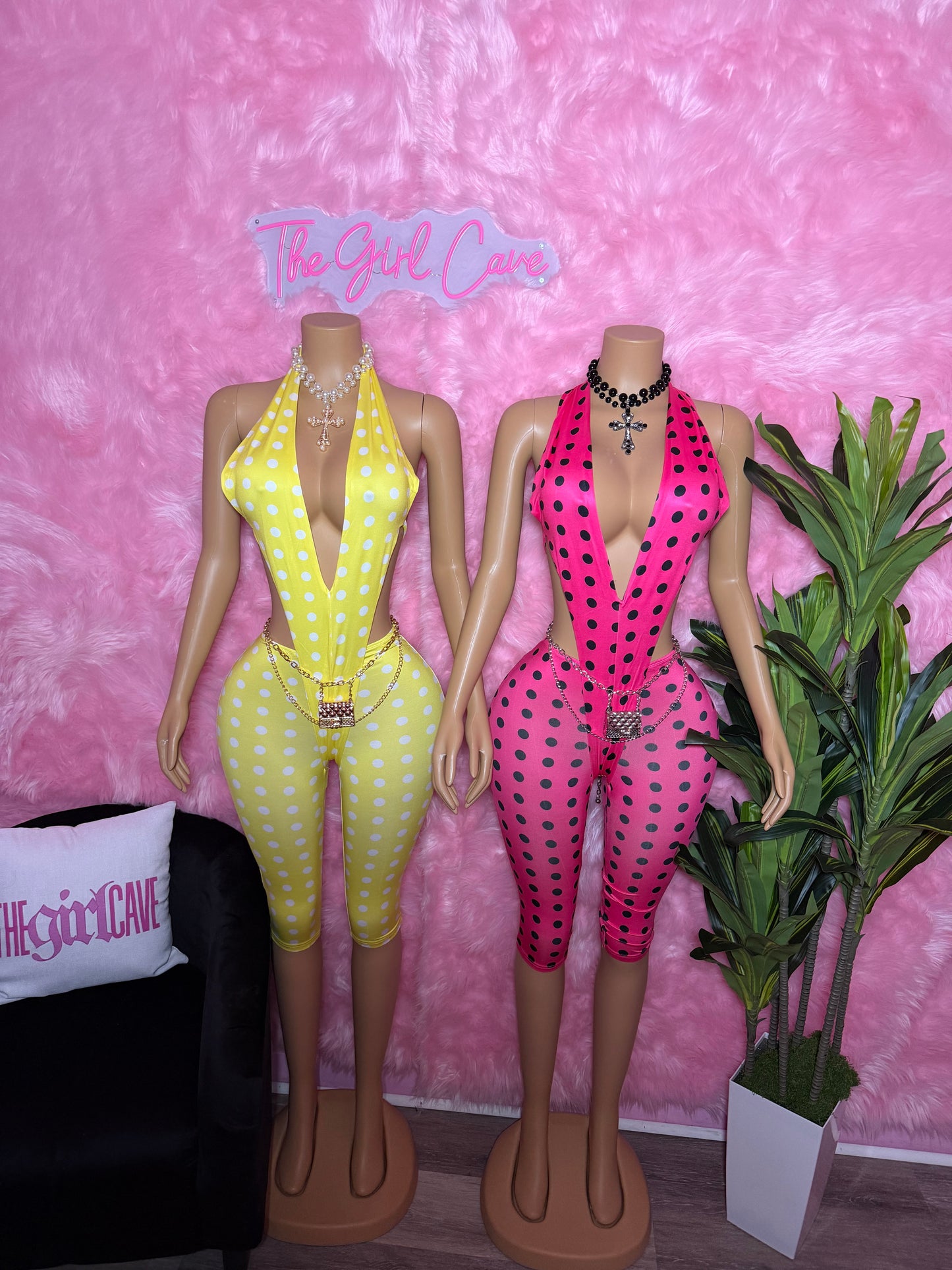 Polka Dot Capri Jumpsuit