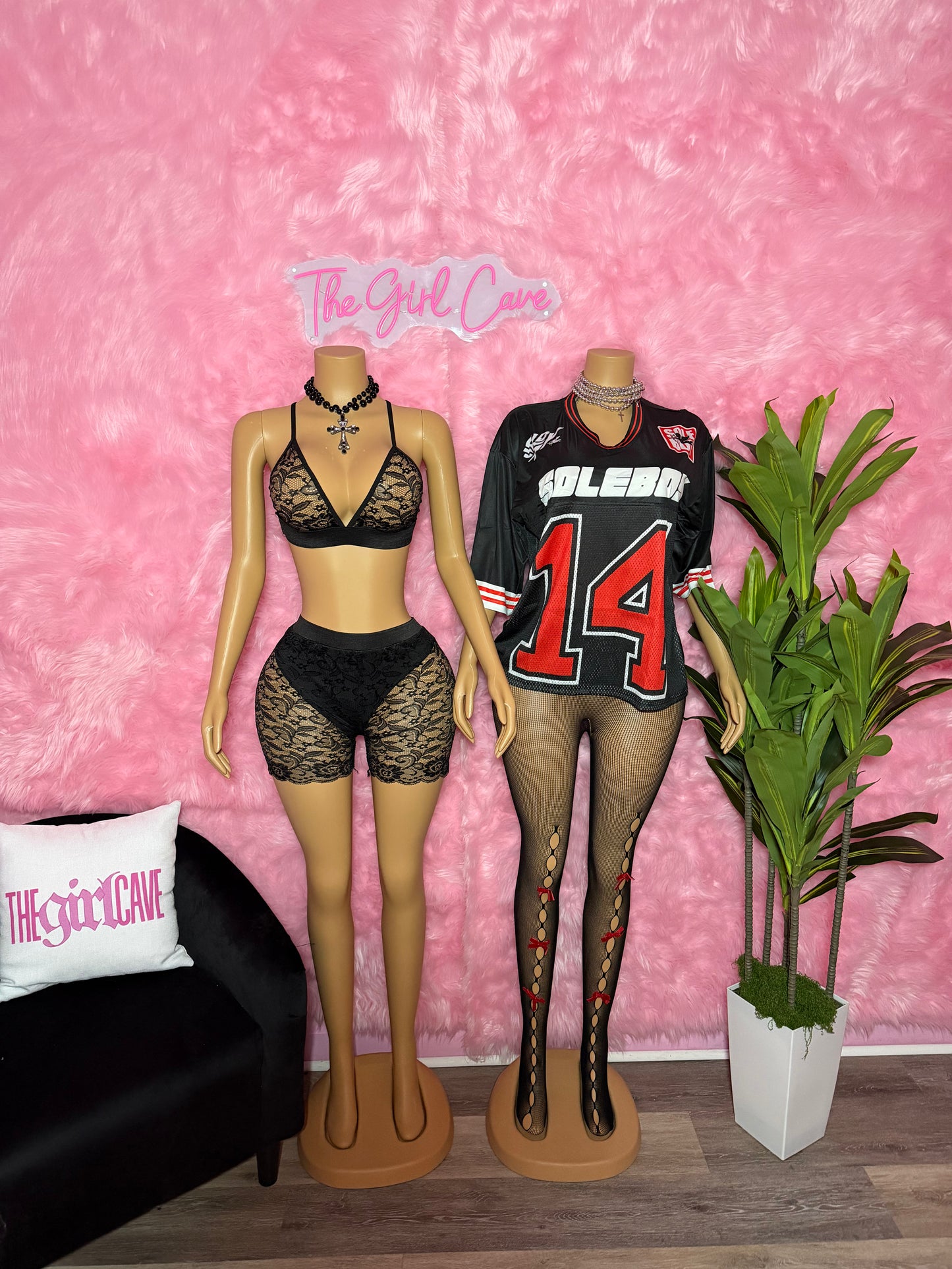 Jersey Set/ Lace Bra Set