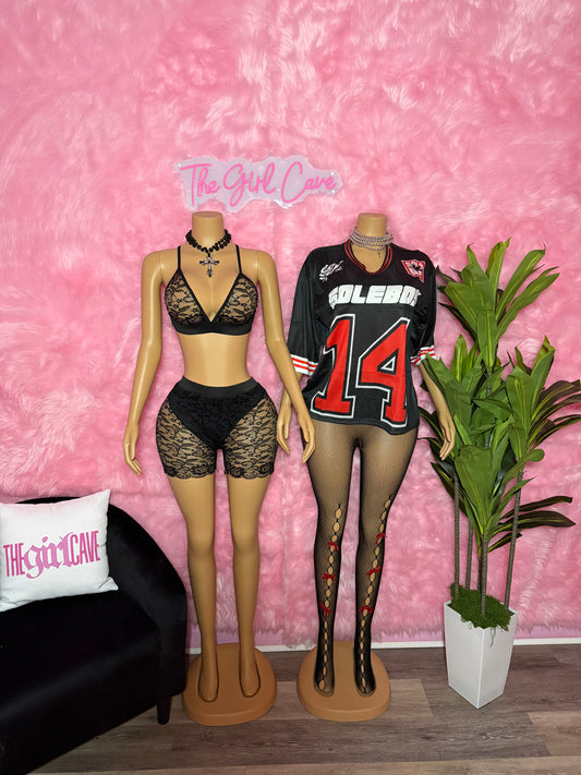 Jersey Set/ Lace Bra Set