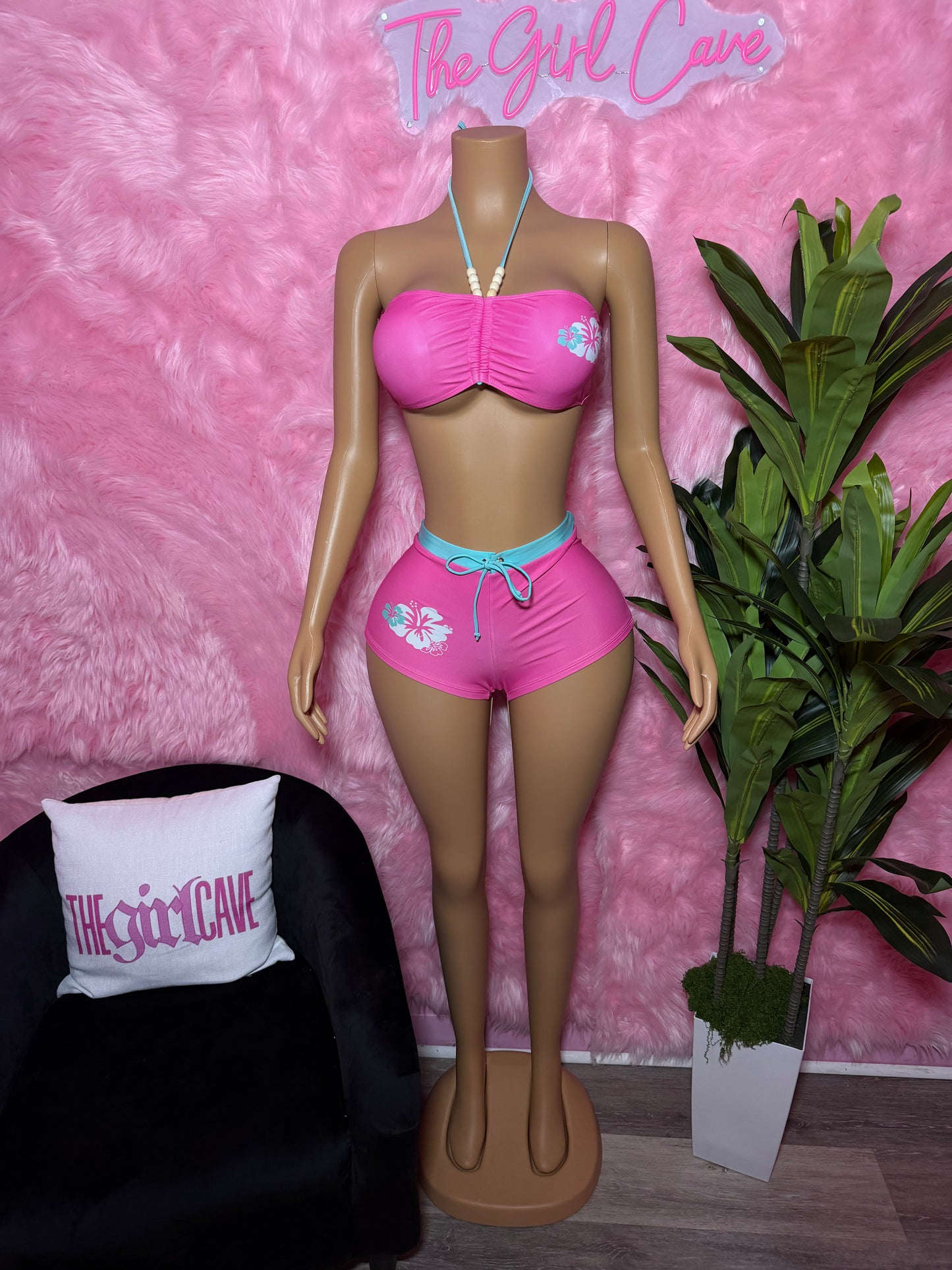 Pink Flower Bikini