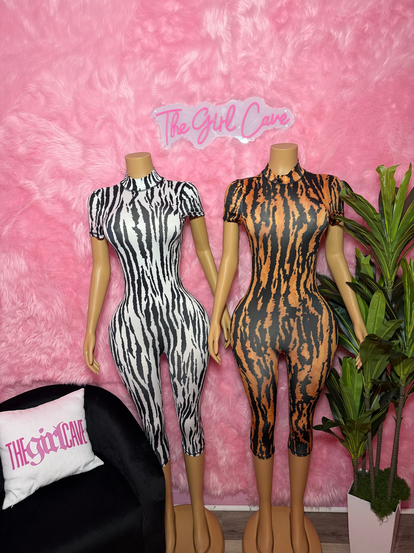 Animal Butt Scrunch Capri Jumpsuit
