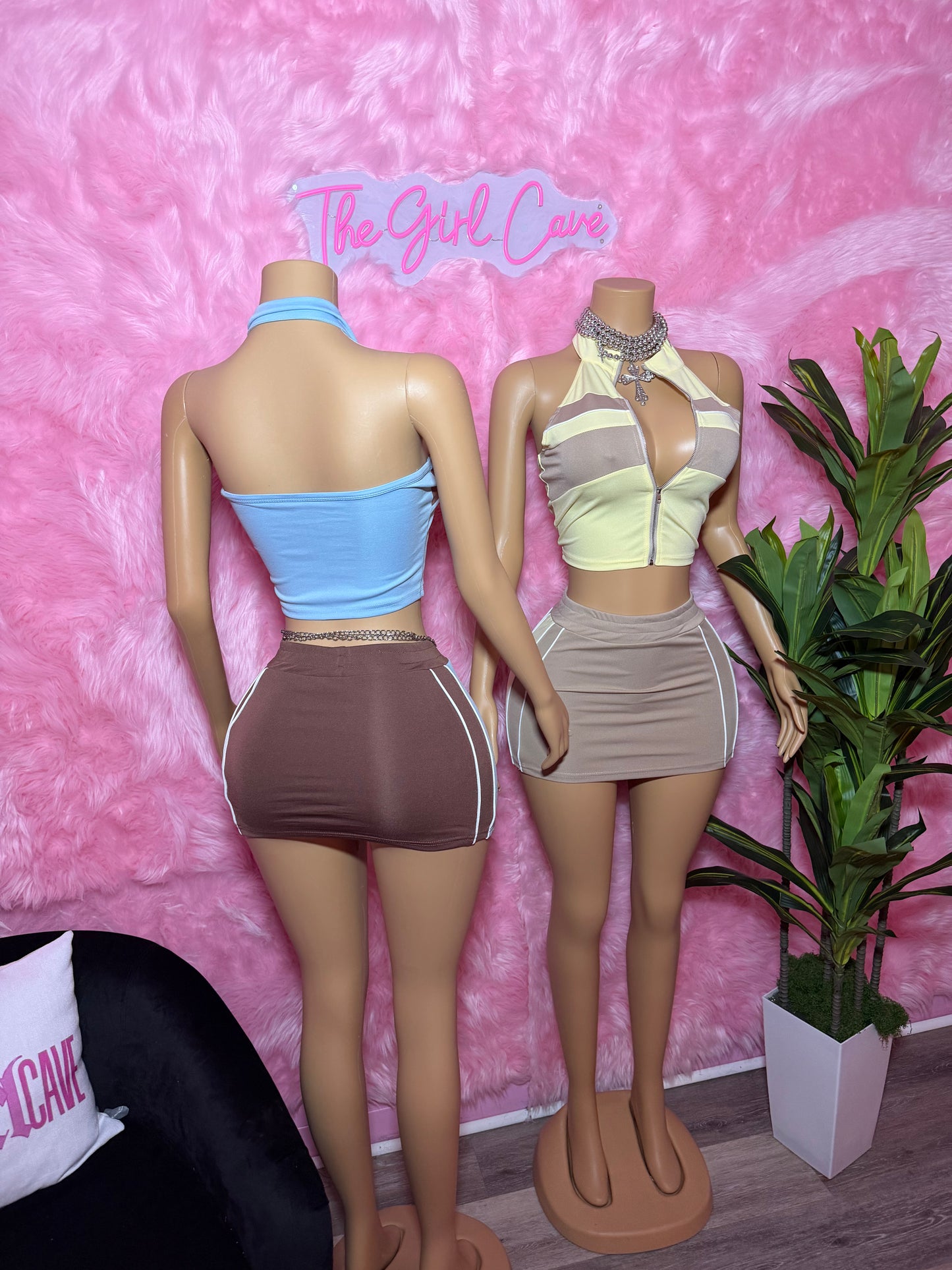 Colorblock Skirt Set