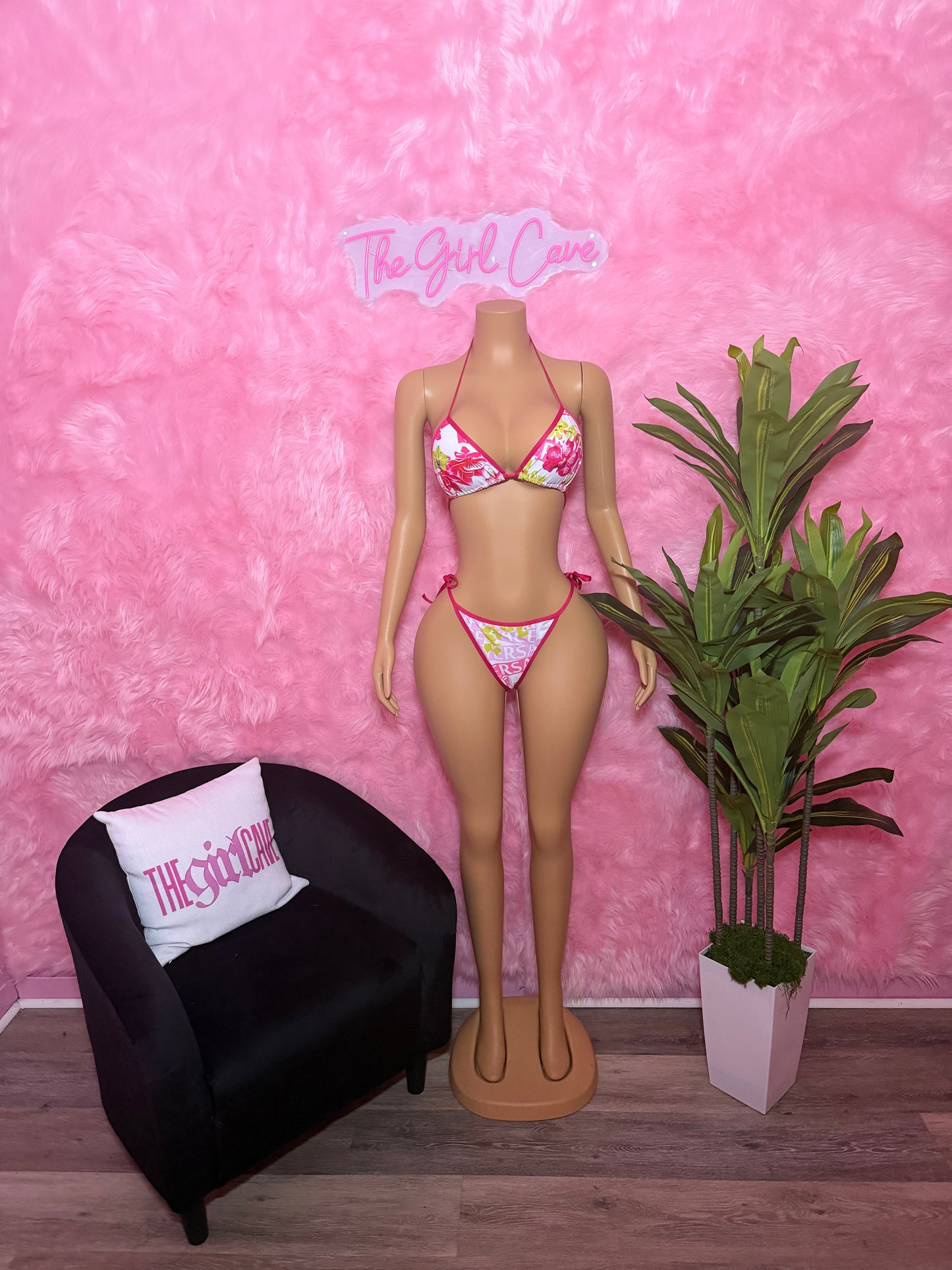 Pink Flower Bikini