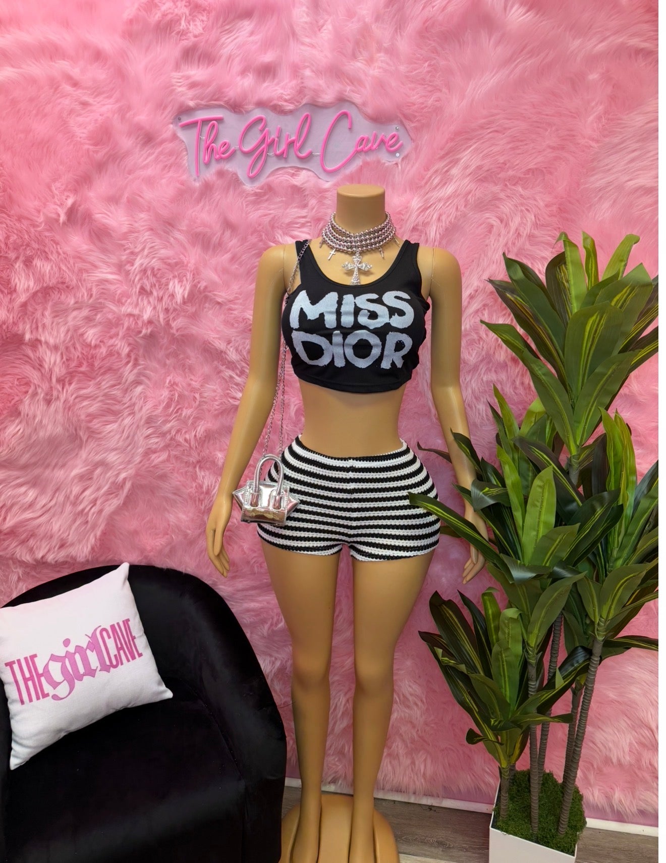 Miss Stripe Short Set