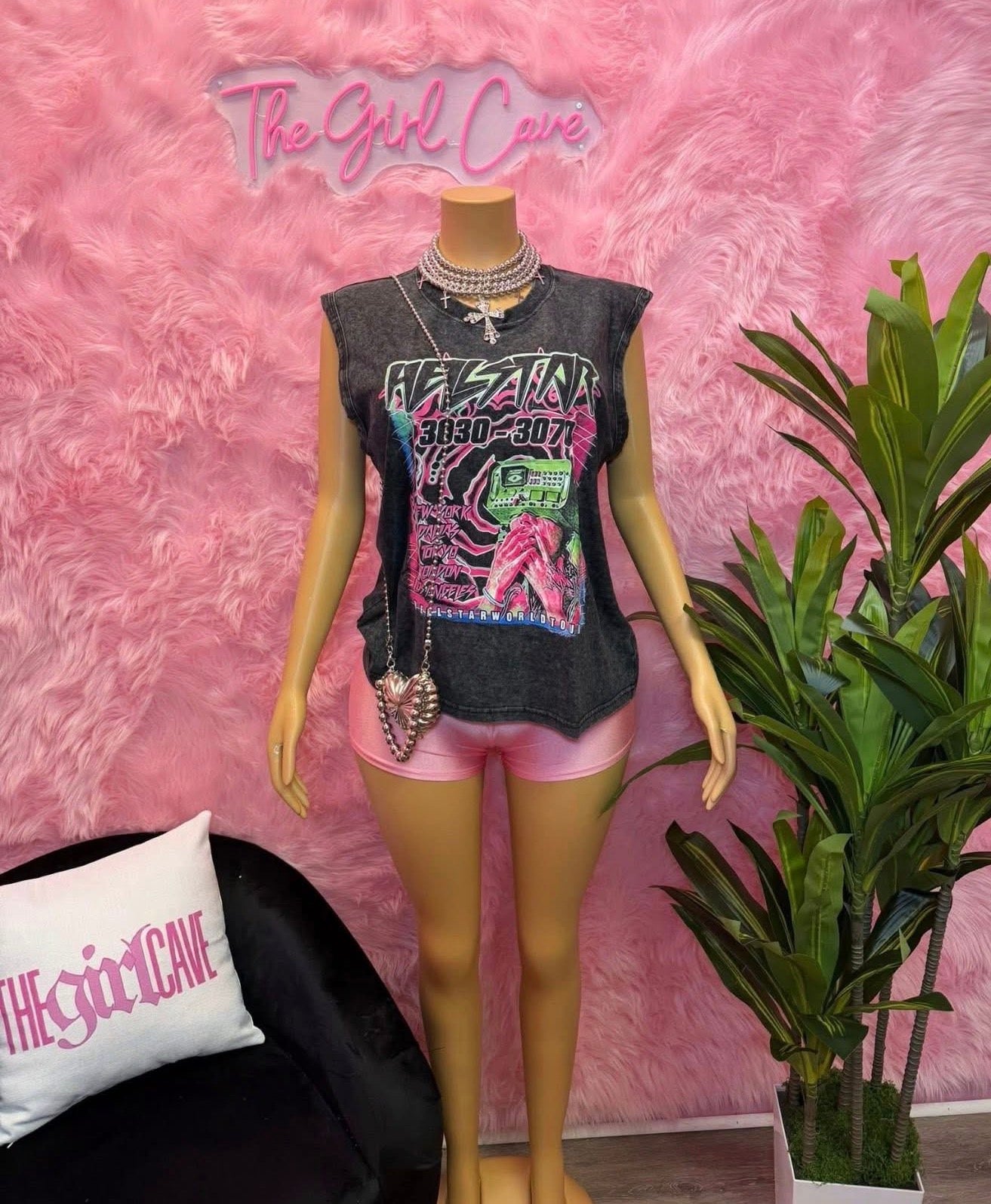 Pink H*ll Star Short Set
