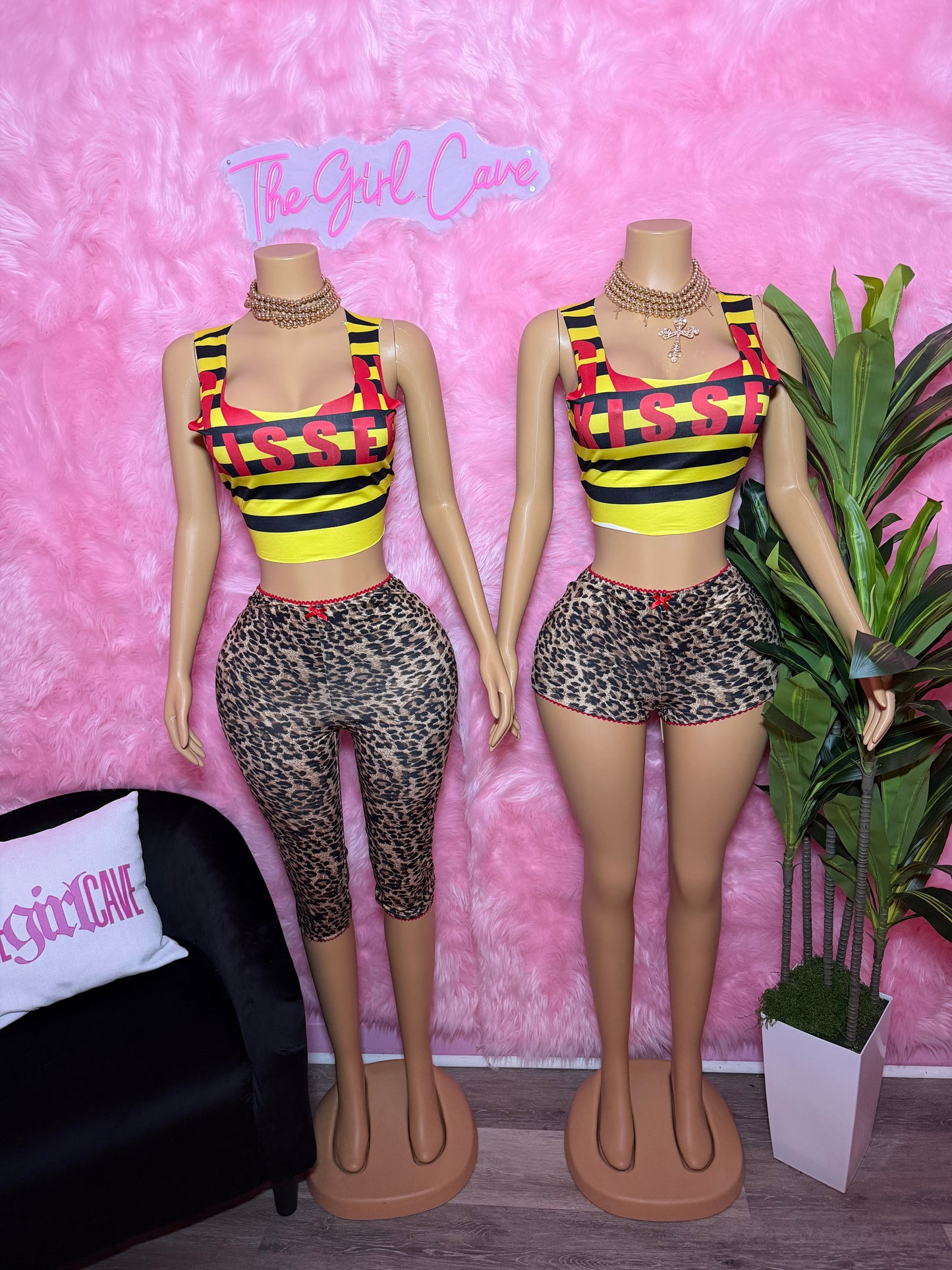 Yellow Stripe Cheetah Sets