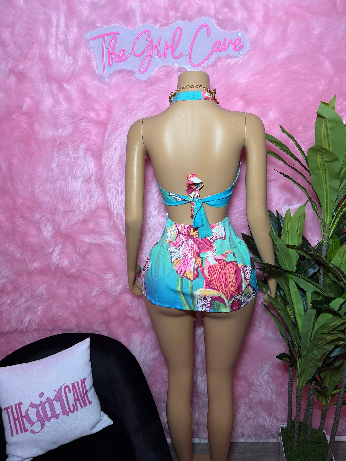 Flower Mini Dress